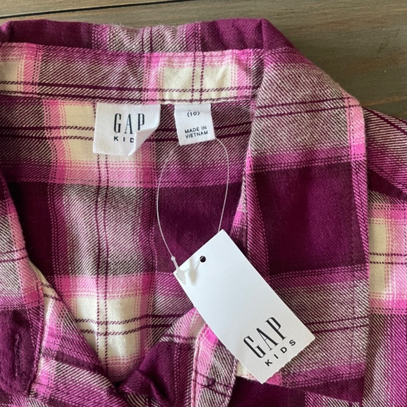 Purple/Pink Plaid Shirt NWT - Picture 5 of 7